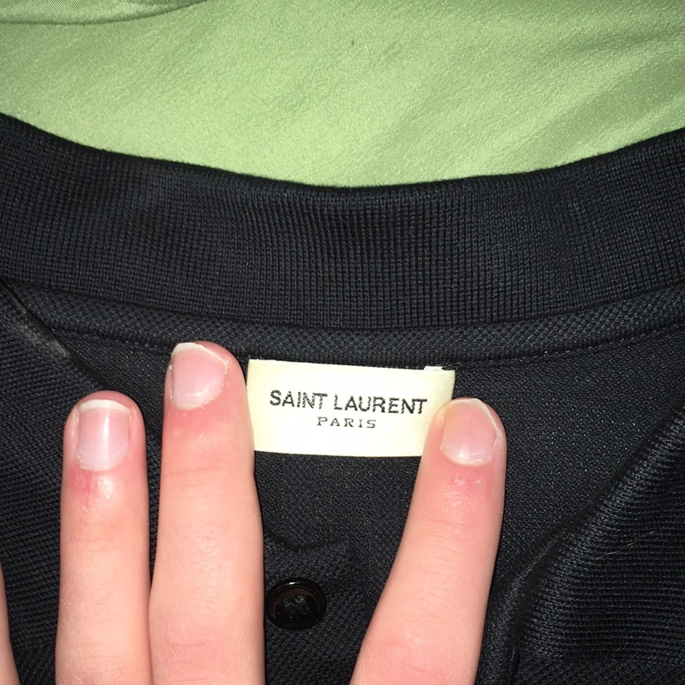 Saint Laurent collard t shirt
